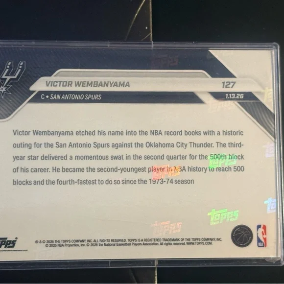 New 2026 Topps Now! Victor Wembanyama - Picture 4 of 4
